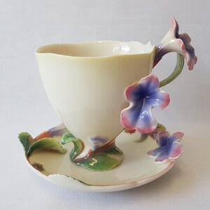 Franz Sage Teacup and Saucer, FZ00457. Jingdezhen, Jiangxi, China.