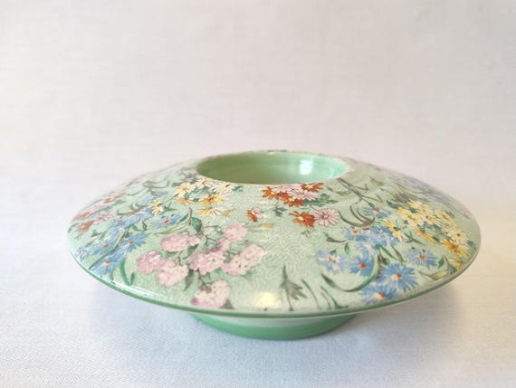 Rare! Shelley Melody Centrepiece. Chintz. Green Line. Pattern 8909.