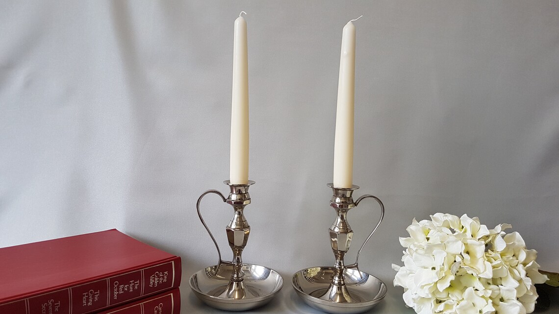 Prices Pair of Chamber Candlesticks. Prices Patent Candle Etsy