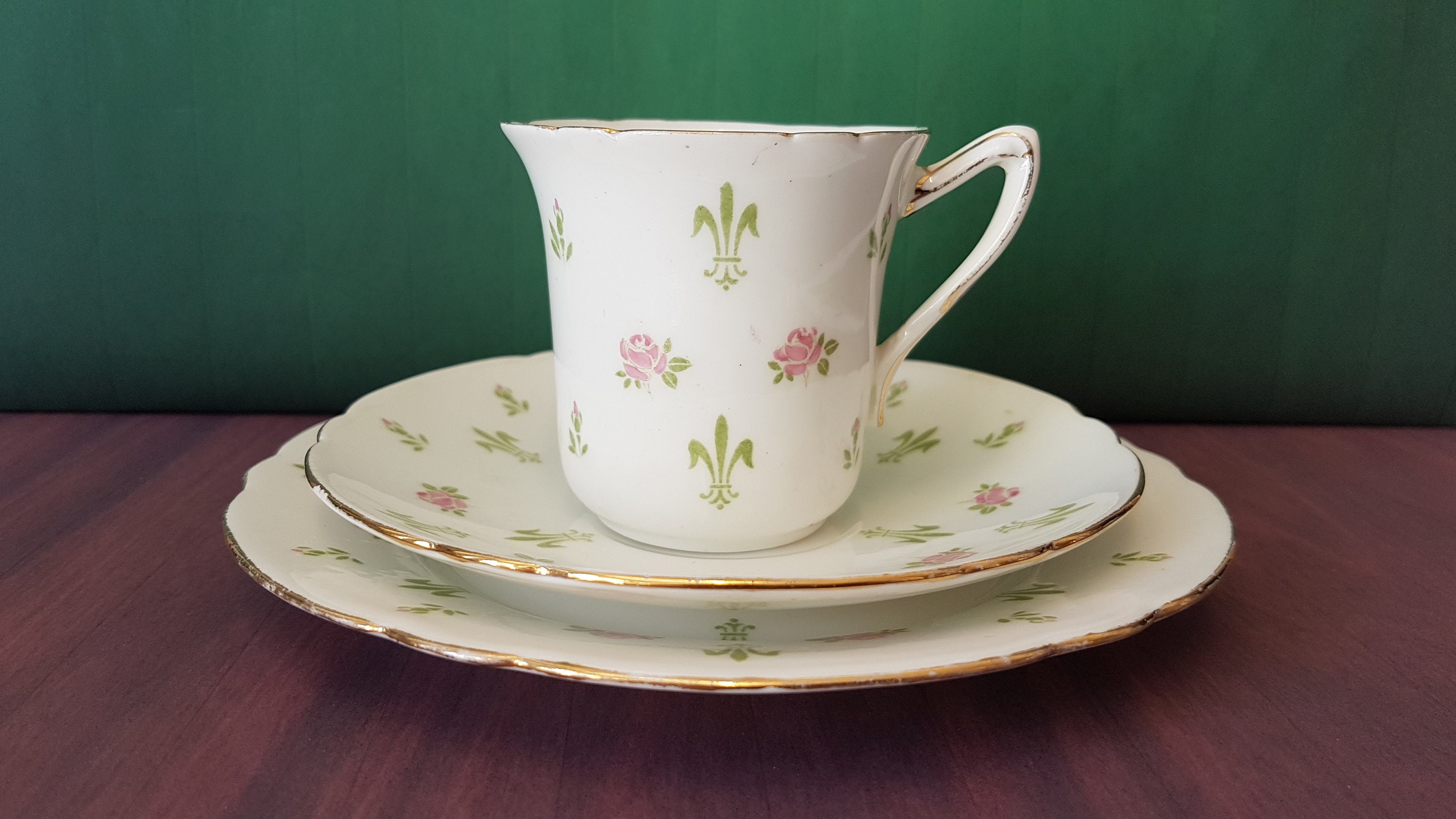 Shelley China Trio. FleurdeLys / Pink Rose. Pattern Number Etsy Shelley China Trio. FleurdeLys / Pink Rose. Pattern Number Etsy