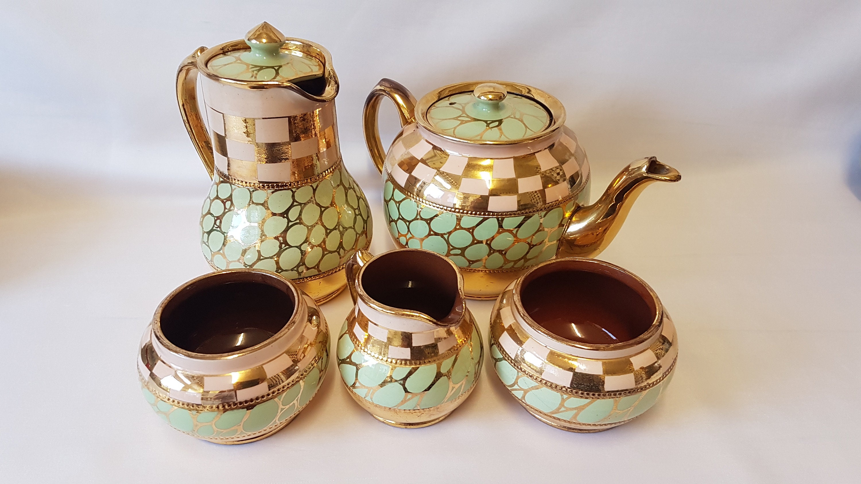Sadler 5Piece Tea Set. Pattern 1561. Teapot Water Jug or Etsy