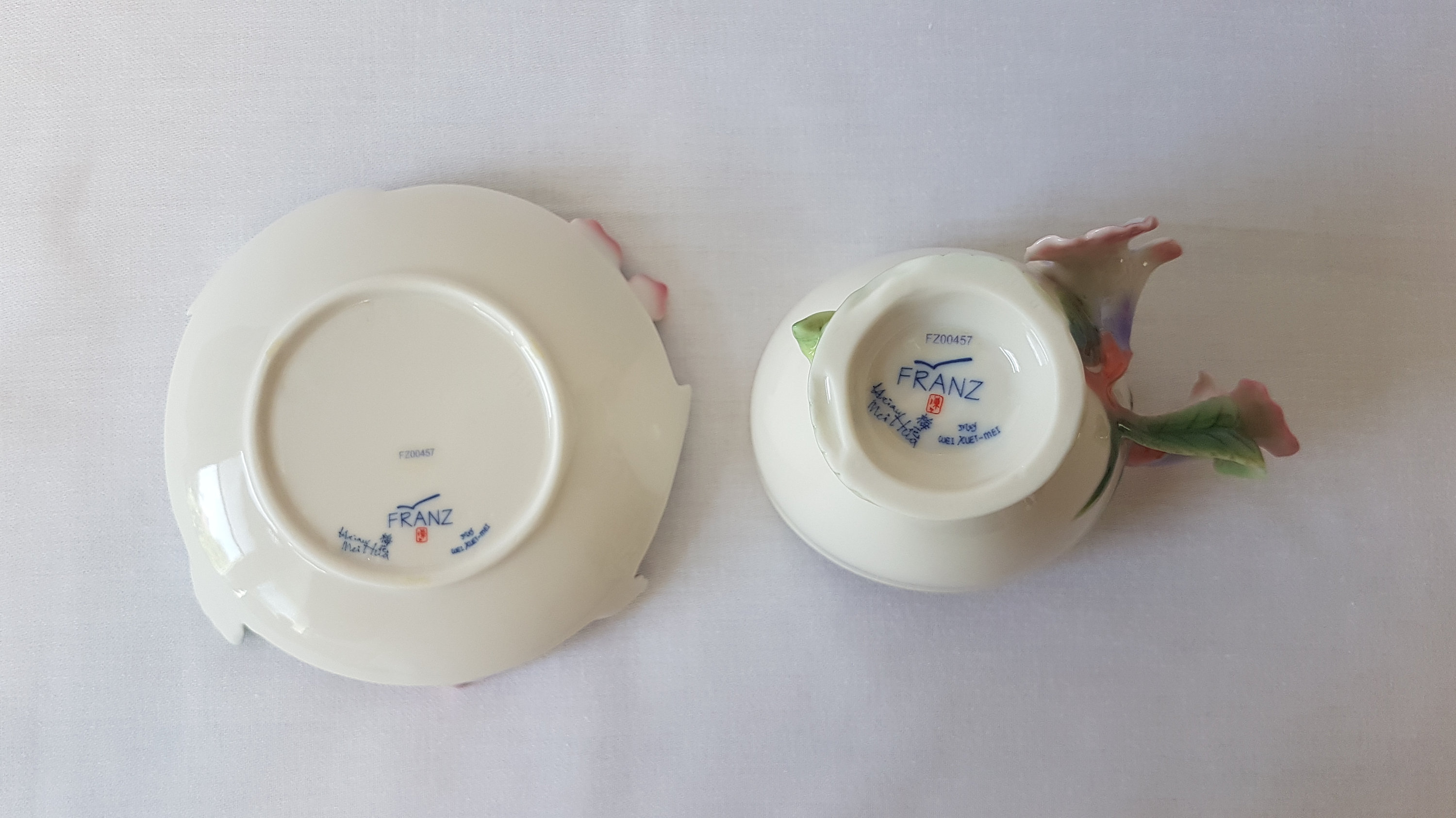 Franz Sage Teacup and Saucer, FZ00457. Jingdezhen, Jiangxi