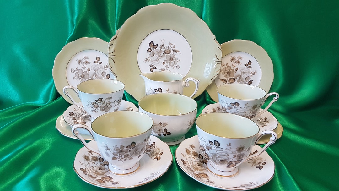 Queen Anne Tea Set Selection. Tableware. Pattern Name Terra Nova