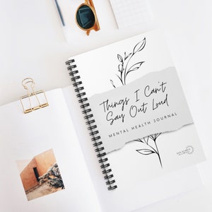 Journal für psychische Gesundheit - Dinge, die ich nicht sagen kann Lautes Journal, Tägliches Check-In-Journal, Wut, Angstlinderung, Venting Journal - Ruled Line