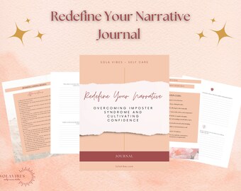 Redefine Your Narrative Journal - Overcoming Imposter Syndrome and Cultivating Confidence Guided Prompts Therapy SelfCare Reflect Workbook