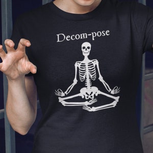 Ontleden Skeleton Yoga T-shirt, Halloween T-Shirt, Grappig Halloween Shirt Perfect voor Yoga Lovers Halloween Party of zelfs een kostuum