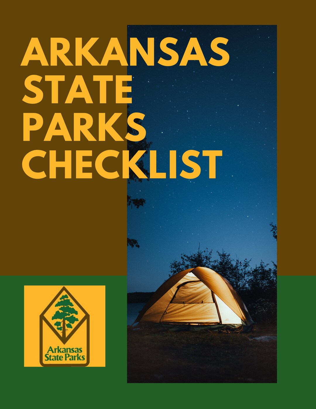 Arkansas State Parks Checklist With Map and Great Details. Great Bucket List to Checkoff Your