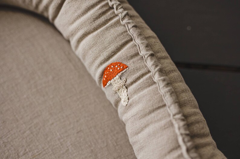 Organic Crib Bumper Linen Baby Bed Snake Pillow Cot Bumper Etsy