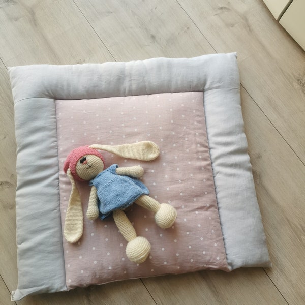 Linen baby changing pad, organic changing mat, wrap pad Ikea
