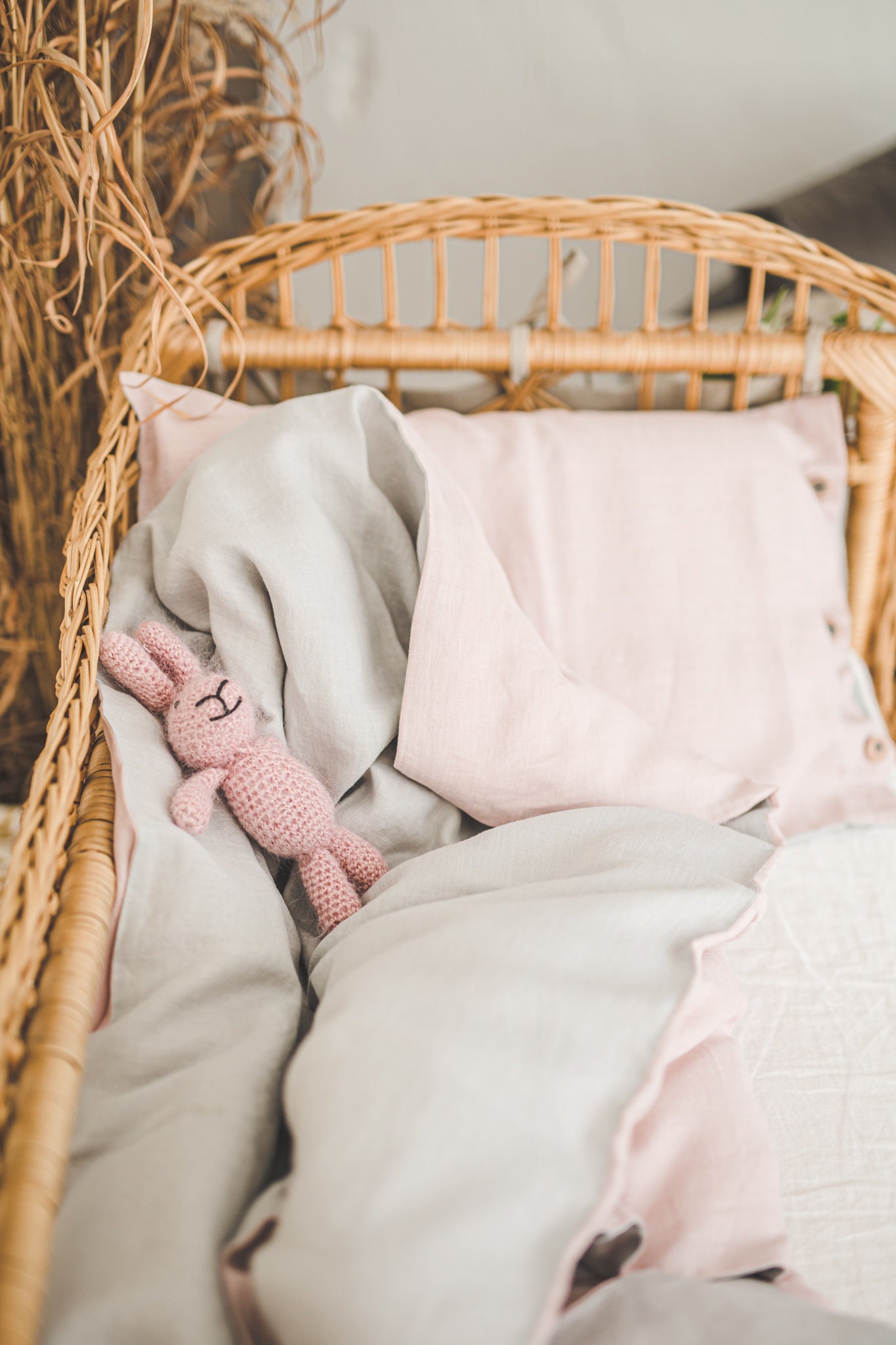 Organic Linen Nursery Duvet Cover Sustainable Bedding for Etsy