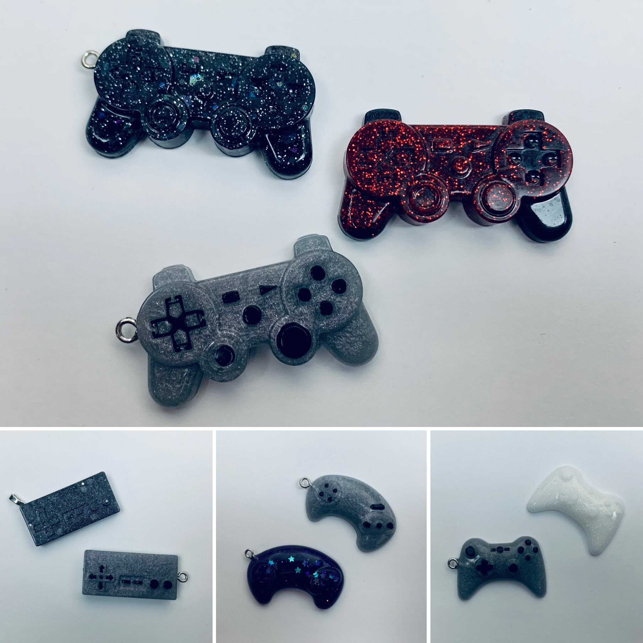 Gaming Controller Keychain Gaming Inspired Resin Keychain Etsy