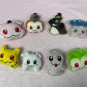 Digital Monster Plush Keychain Charms
