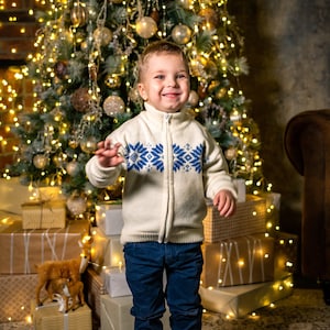 Merino Wool Kids Sweater: Knitted Zipped Jumper