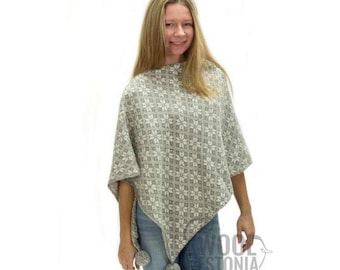 Wollen poncho: multifunctionele omslagdoek