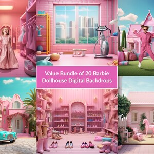 Value Background Bundle Barbie Dollhouse Digital Backdrop Photoshop Overlay Barbie Dream House Pink Closet Doll Dress Barbie Backdrop Studio Etsy