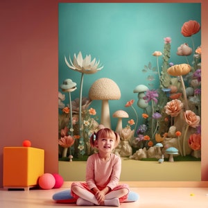 2x3m Märchen Tapete Hintergrund Studio 2x3m Prinzessin Wand Papier Märchen Hintergrund 2x3m Wandbild Wandbild Kinder Poster Zauberwald