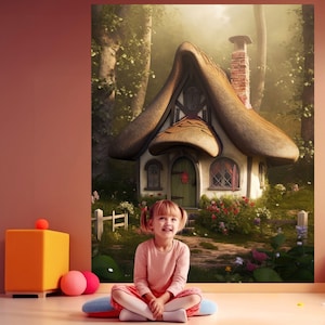 2x3m Märchen Tapete Hintergrund Studio 2x3m Prinzessin Wand Papier Märchen Hintergrund 2x3m Wandbild Wandbild Kinder Poster Zauberwald