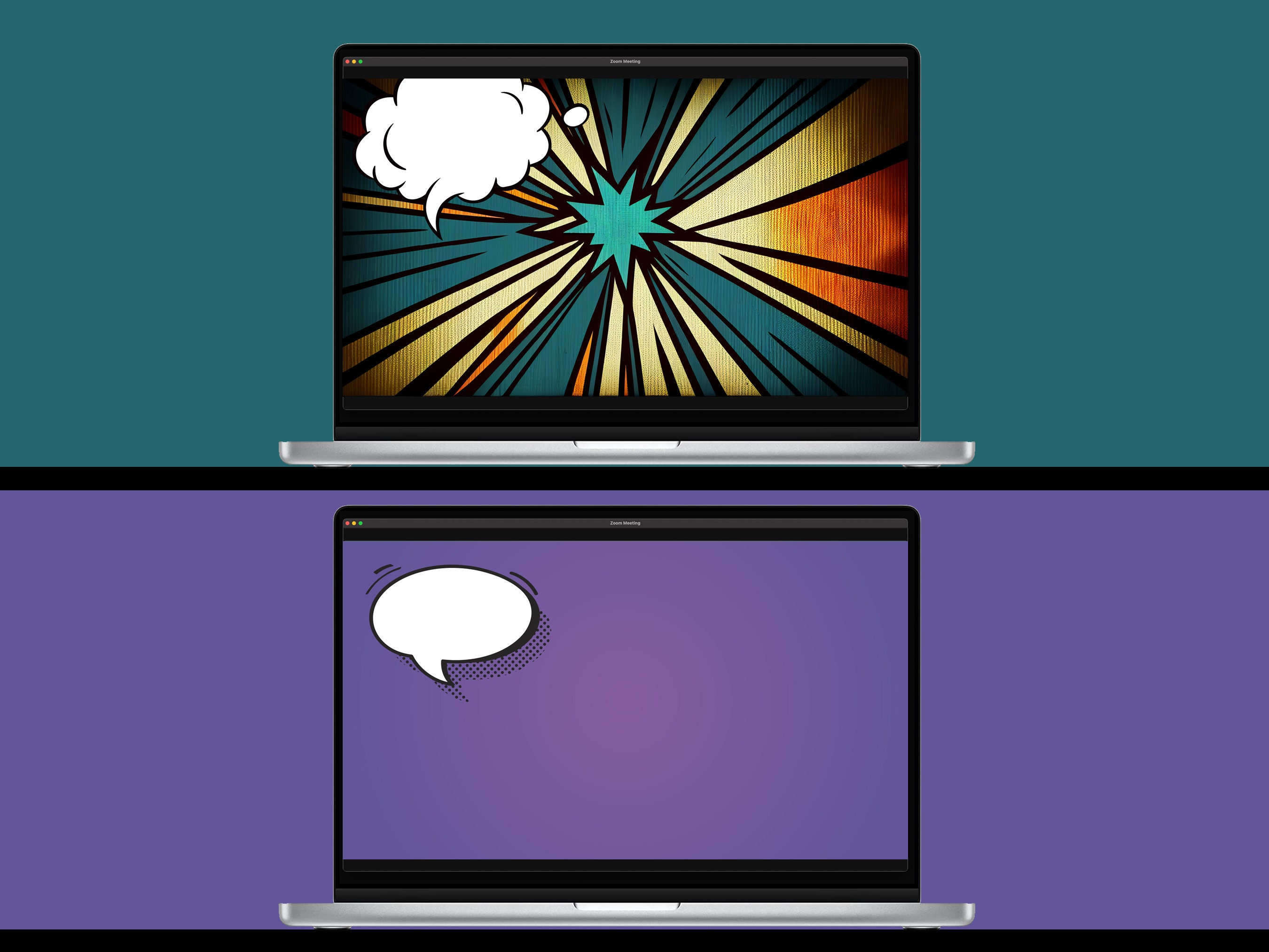 Set of 10 Zoom Backgrounds Streamer Backdrop Empty Speech Etsy