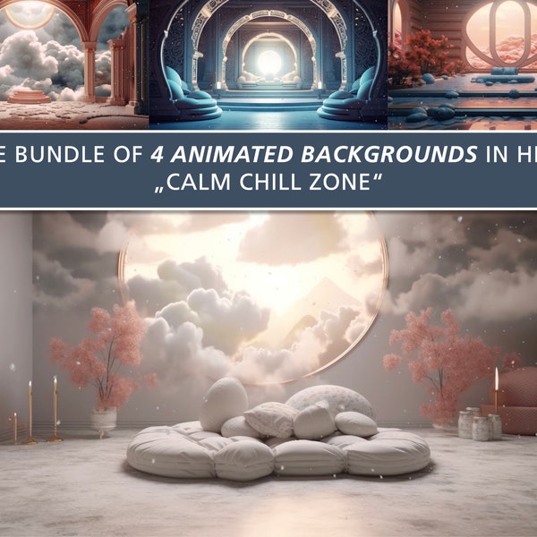 Vtuber Animated Background Calm Relaxing Space Twitch Overlay Package Twitch Screens Vtuber Assets Chillout Stream Scenes Twitch Background