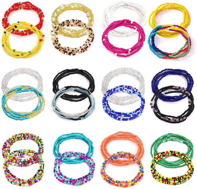 HUGE SALE Beaded Belly Chain African Waist Bead Buy 2 Get 14 Free Bikini Jewelry for Woman Girl Waist Beads for Weight Loss