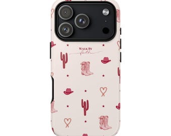 Cowgirl Christian Pattern Phone Case, Western Phone Case