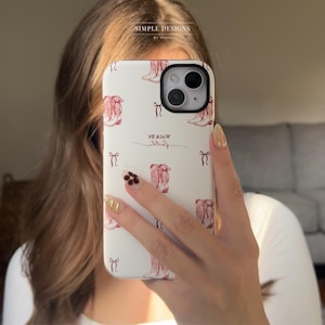 Christian Phone Case, Walk By Faith Western Boots Phone Case, Cute Cowgirl Aesthetic, Christian Inspirational Phone Cover image 2