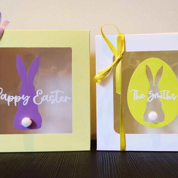 Personalised Easter Rabbit Egg Self Fill Gift Box, Party Favour Box, Easter Gifting