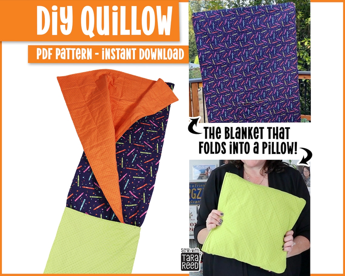 DIY Quillow Quilt Pattern PDF for Beginners Instant Download Quilting