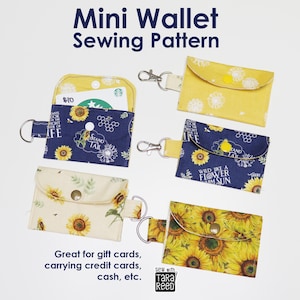 DIY Mini Wallet Sewing Pattern (Instant Download)