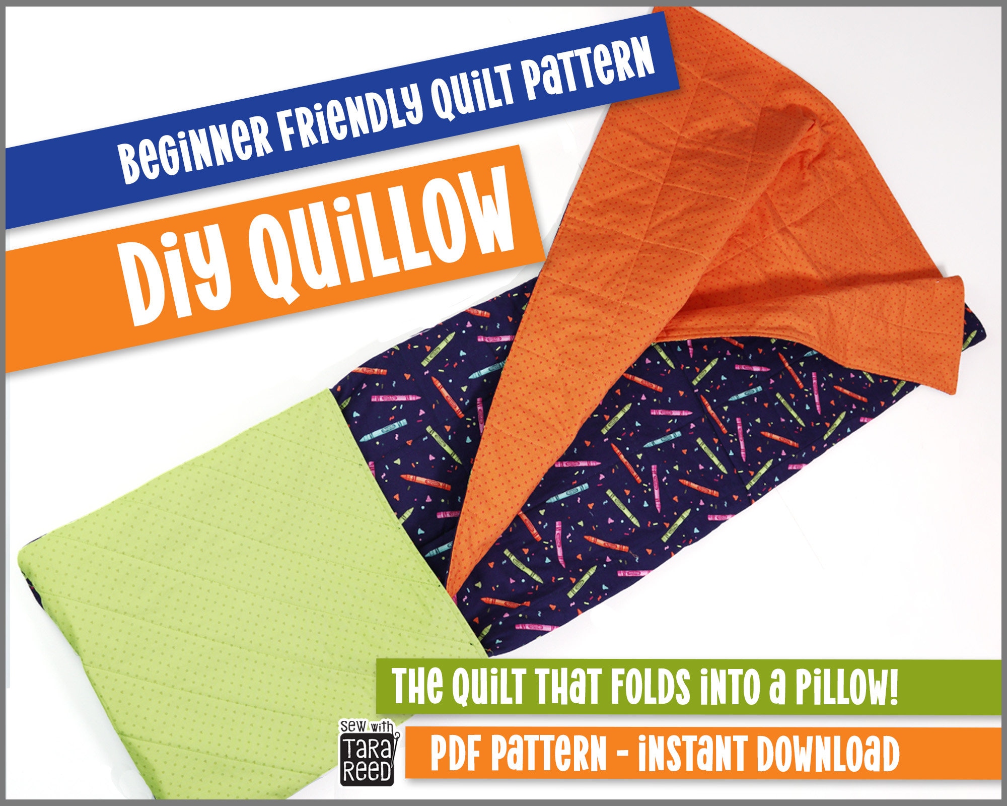 DIY Quillow Quilt Pattern PDF for Beginners Instant Download Quilting for Beginners Etsy