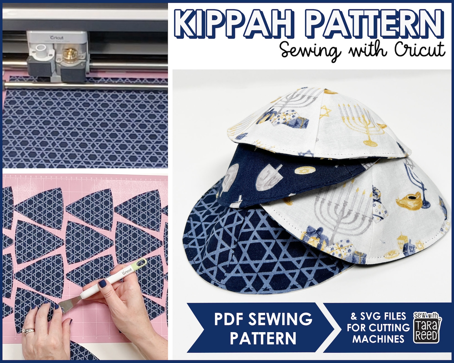 Kippah Sewing Pattern Sewing With Cricut Yarmulke Sewing - Etsy