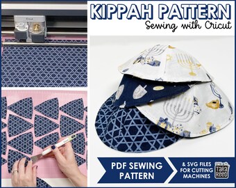 Kippah Sewing Pattern | Sewing with Cricut | Yarmulke Sewing Pattern