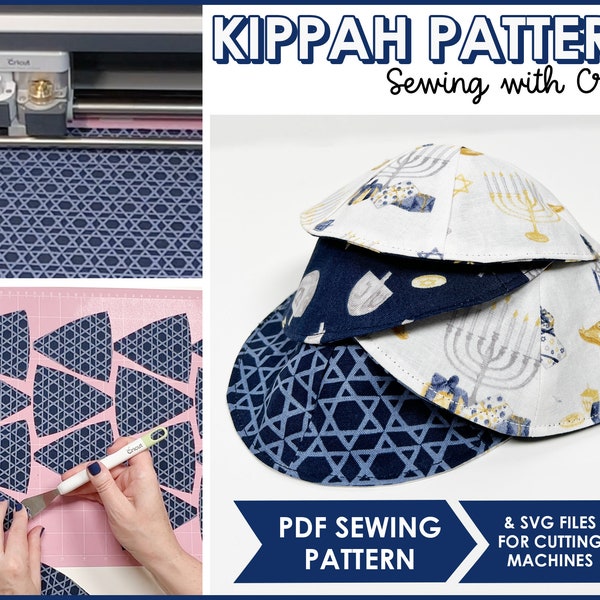 Kippah Sewing Pattern | Sewing with Cricut | Yarmulke Sewing Pattern