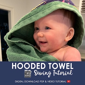 Hooded Bath Towel Sewing Pattern (Digital Download)