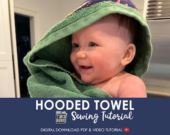 Hooded Bath Towel Sewing Pattern (Digital Download)