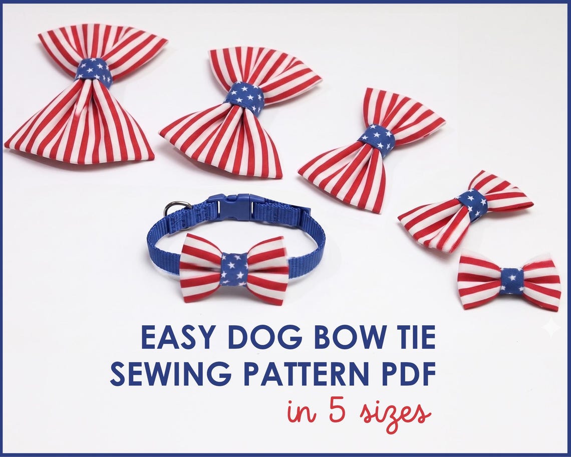 Dog Bow Tie Pattern in 5 Sizes (instant Download) - Etsy