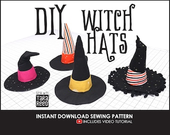 Mini Witch Hat Sewing Pattern (Digital Download)