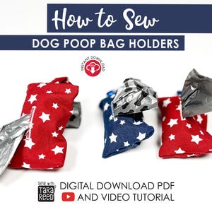 Tutorial de costura para porta-sacos de cocô de cachorro (download instantâneo)