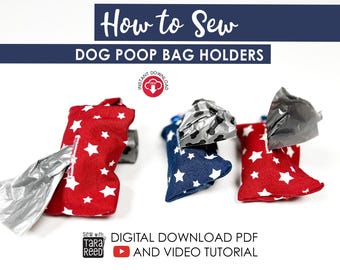 Dog Poop Bag Holder Sewing Tutorial (Instant Download)
