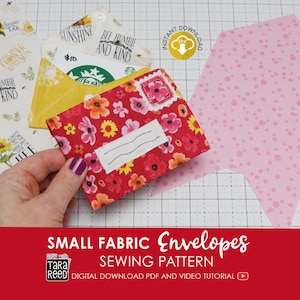 Stoffen envelop naaipatroon met gesneden SVG-bestand (pdf direct downloaden)