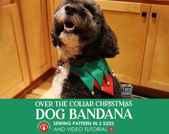 Christmas Over-the-Collar Dog Bandana Sewing Pattern (Instant Download)