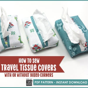 Travel Tissue Cover Pattern - A 10 minute DIY Fabric Scrap Project - Instant Download