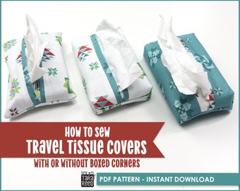 The 10 minute DIY Travel Tissue Cover Sewing Pattern - Instant Download