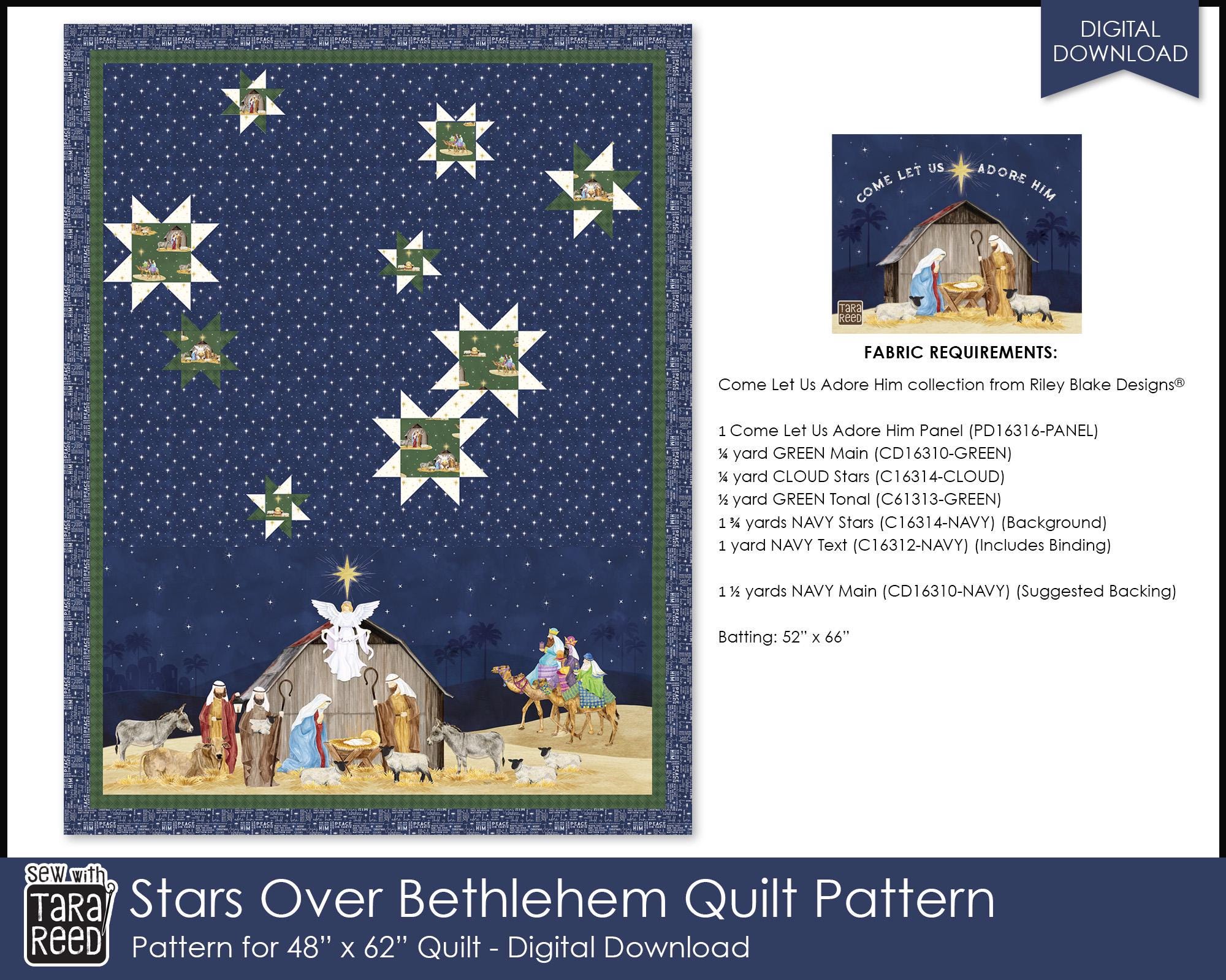 Nativity Quilt Pattern (digital Download) - Etsy