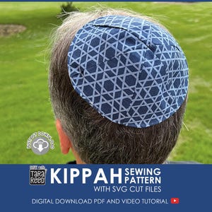 Jewish Kippah Sewing Pattern with SVG cut files (Digital Download)