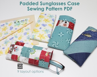 Eyeglass Case Sewing Pattern in 9 styles (Digital Download)