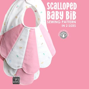 Baby Bib Pattern in 2 sizes with SVG cut files (Instant Download)