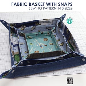 Fabric Tray PDF Sewing Pattern for Beginners - Instant Download