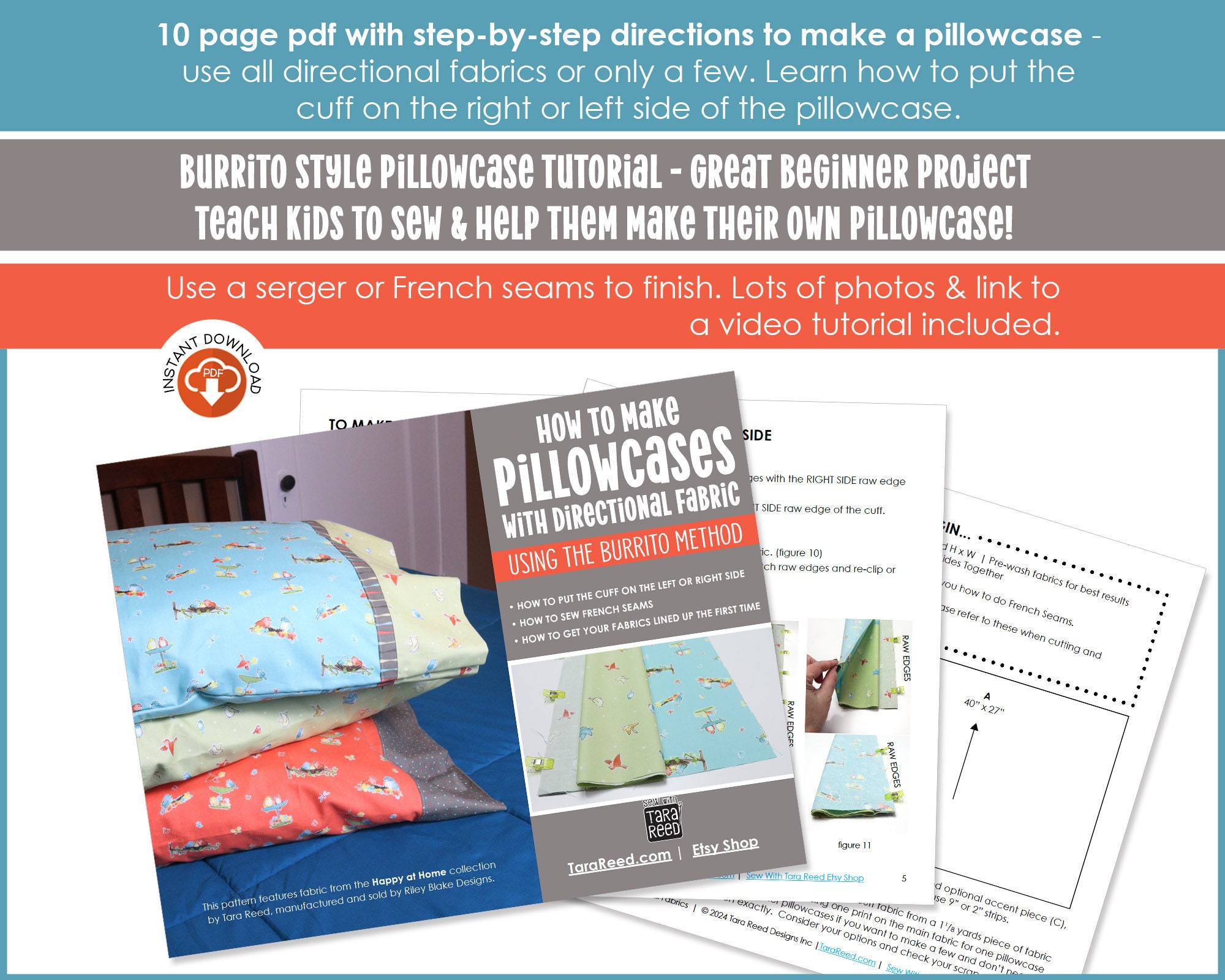 Magic pillowcase with directional fabric deals