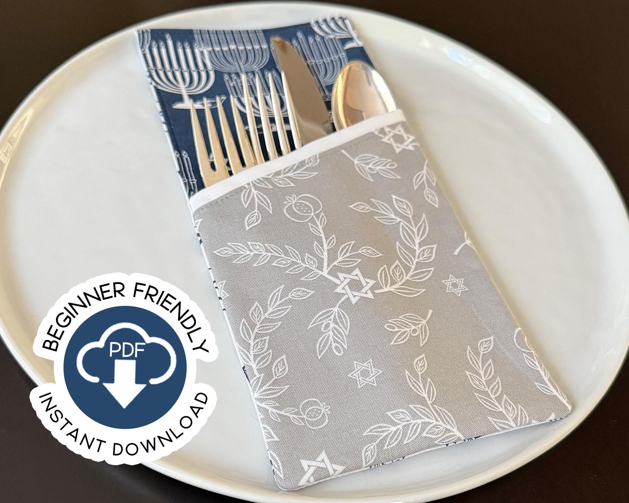Cutlery Pocket Sewing Pattern PDF – DIY Napkin Silverware Holder ...